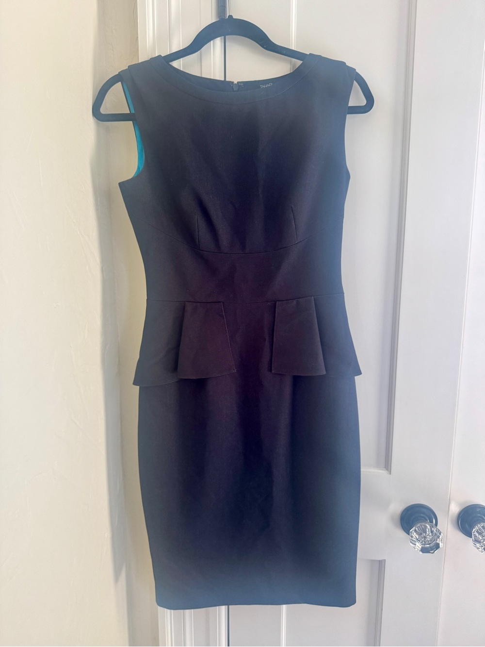 Classic Black Peplum Sheath Dress